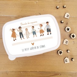 Boite à goûter personnalisable motif bande de copains - Sweet Chic Accessoires