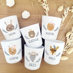 Gobelet personnalisé enfant – Collection Couronnes & Animaux