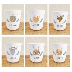 Gobelet personnalisé enfant – Collection Couronnes & Animaux
