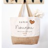 Cabas personnalisé Super Nounou -  Merci Nounou