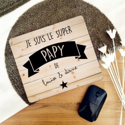Tapis de souris personnalisé – Super Papy / Papa