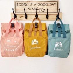 Sacs à dos cartables personnalisés en polyester – modèles colorés avec prénom – Sweet Chic Accessoires