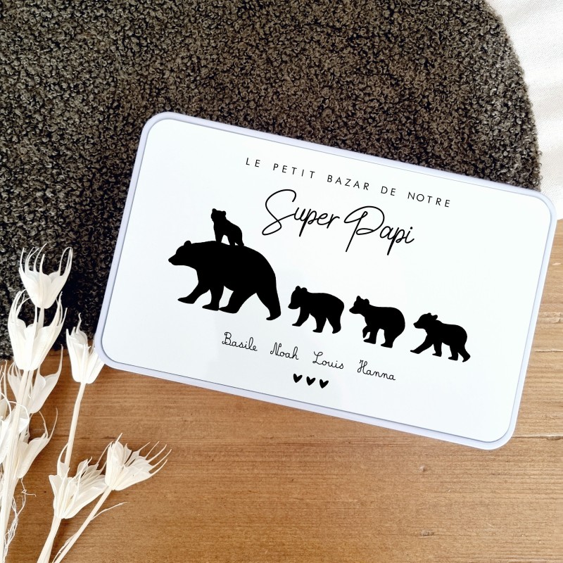 Boîte en métal personnalisée – Super Papi / Papy / Papa