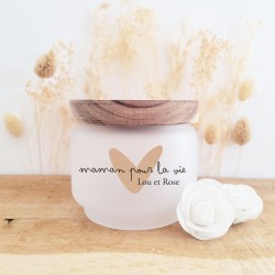 petit pot verre givré maman pour la vie