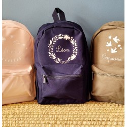 Sacs à dos personnalisés en polyester – modèles colorés avec prénom – Sweet Chic Accessoires