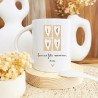 Mug avec cuillère en céramique – Bonne fête maman, design LOVE personnalisable