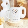 Mug céramique avec cuillère – Mille petits cœurs, fête des mères personnalisable