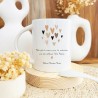 Mug céramique avec cuillère – Mille petits cœurs, fête des mères personnalisable