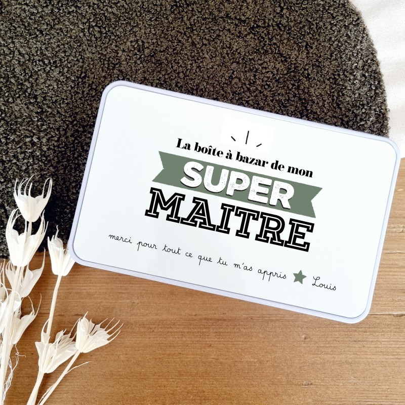 Boite métal personnalisée - Cadeau Super Maitre