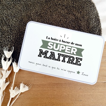 Boite métal personnalisée - Cadeau Super Maitre