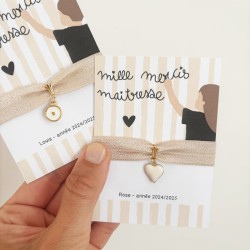 Bracelet Fantaisie Maitresse  - Carte maitresse personnalisable