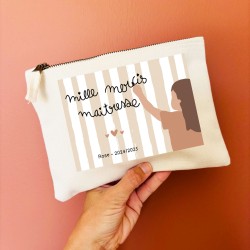 Trousse personnalisable - mille mercis maitresse