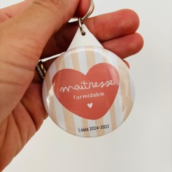 Coffret personnalisable merci maitresse- porte clé