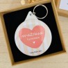 Coffret personnalisable merci maitresse- porte clé