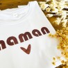 Tee-shirt Maman Paillettes personnalisable