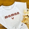 Tee-shirt Maman Paillettes personnalisable