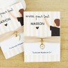 Bracelet Fantaisie Atsem en Or - Carte maitresse personnalisable
