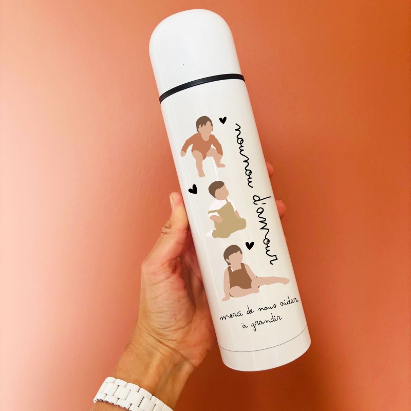 Gourde thermos personnalisable – Cadeau pour nounou