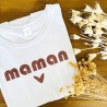 tee-shirt maman paillettes personnalisable