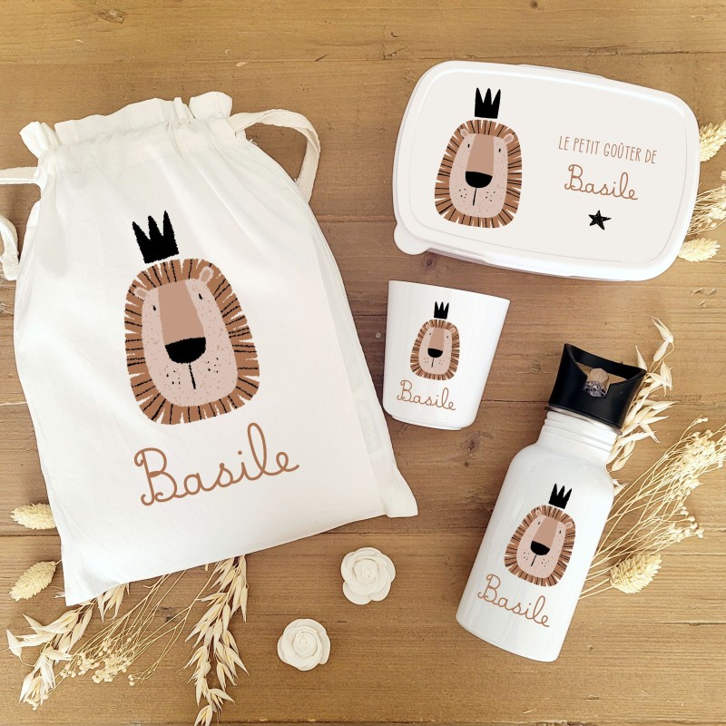 Kit goûter personnalisé motif lion couronné – Sweet Chic Accessoires