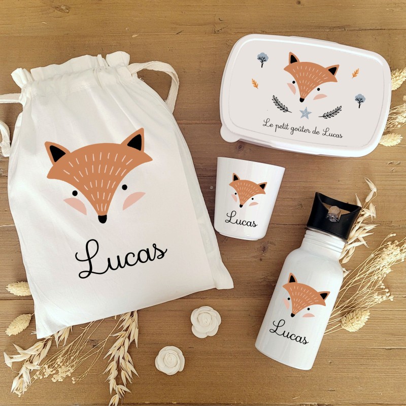 Kit goûter personnalisé motif renard Lucas – Sweet Chic Accessoires
