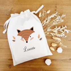 Kit goûter personnalisé Lucas – Pochon en coton et accessoires assortis