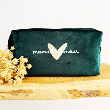 TROUSSE VELOURS VERT PERSONNALISABLE FEMME TROUSSE VELOURS VERT PERSONNALISABLE FEMME
