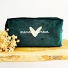 TROUSSE VELOURS VERT PERSONNALISABLE FEMME