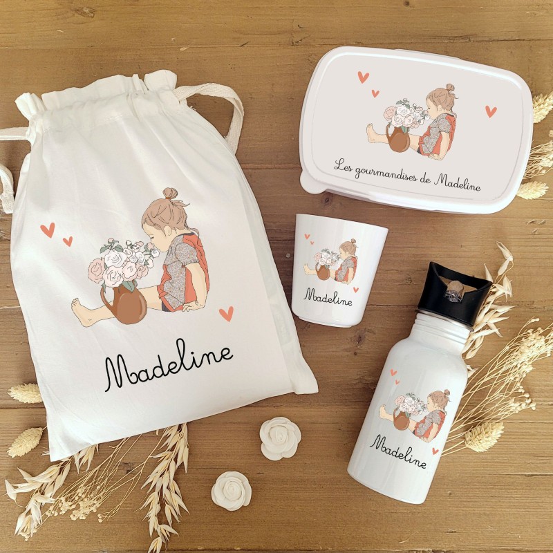 Kit goûter personnalisé motif petite fille – Sweet Chic Accessoires