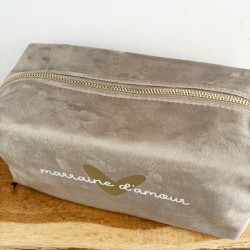 trousse personnalisable velours femme