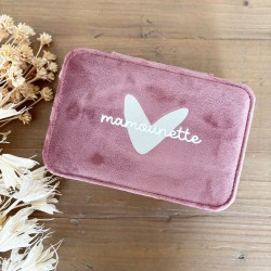 BOITE A BIJOU VELOURS PERSONNALISABLE FEMME
