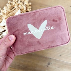 BOITE A BIJOU VELOURS PERSONNALISABLE FEMME