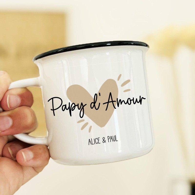Tasse céramique papi personnalisée