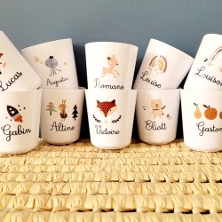 Gobelet enfant personnalisable - sans BPA - pour maternelle crèche