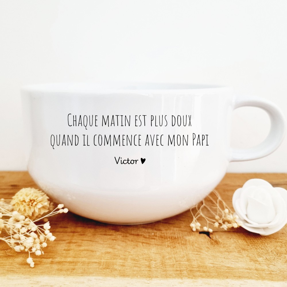 Bol personnalisable cadeau grand père - avec ou sans anse