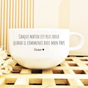 Bol personnalisable cadeau grand père - avec ou sans anse