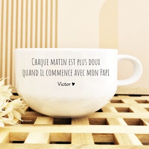 Bol personnalisable cadeau grand père - avec ou sans anse