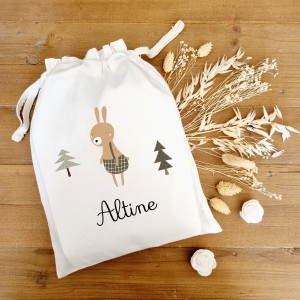 Pochon personnalisé enfant – Illustration & prénom