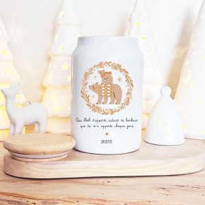 Pot à cookies personnalisé – Cadeau de Noël pour nounou, mamie ou marraine