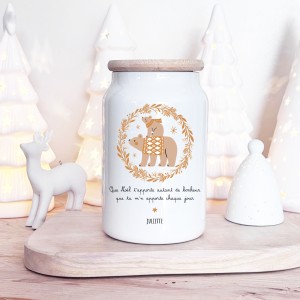 Pot à cookies personnalisé – Cadeau de Noël pour nounou, mamie ou marraine