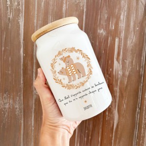 Pot à cookies personnalisé – Cadeau de Noël pour nounou, mamie ou marraine