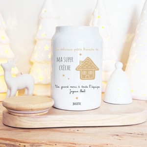 Pot à biscuits Ma super crèche – Cadeau de Noël personnalisé