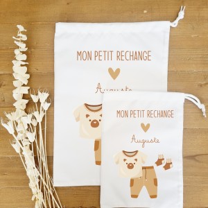 Pochon mon petit rechange personnalisable - pour école crèche