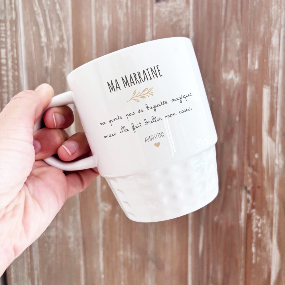 Mug “Ma marraine” – Cadeau personnalisé plein de tendresse