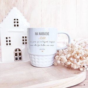 Mug “Ma marraine” – Cadeau personnalisé plein de tendresse