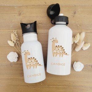 Gourde personnalisée enfant 2 – Paille intégrée ou bouchon sport