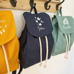 Sac à dos personnalisé enfant – coton bio & prénom
