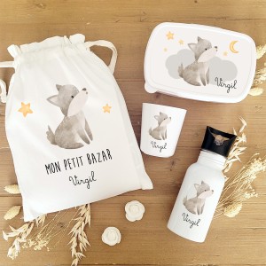 Kit goûter personnalisé motif loup sous les étoiles – Sweet Chic Accessoires