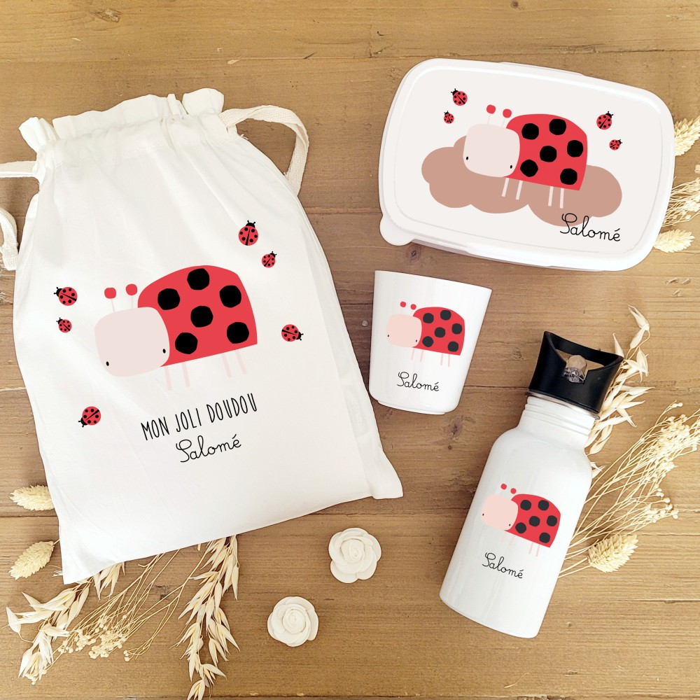 Kit goûter personnalisé motif coccinelle – Sweet Chic Accessoires