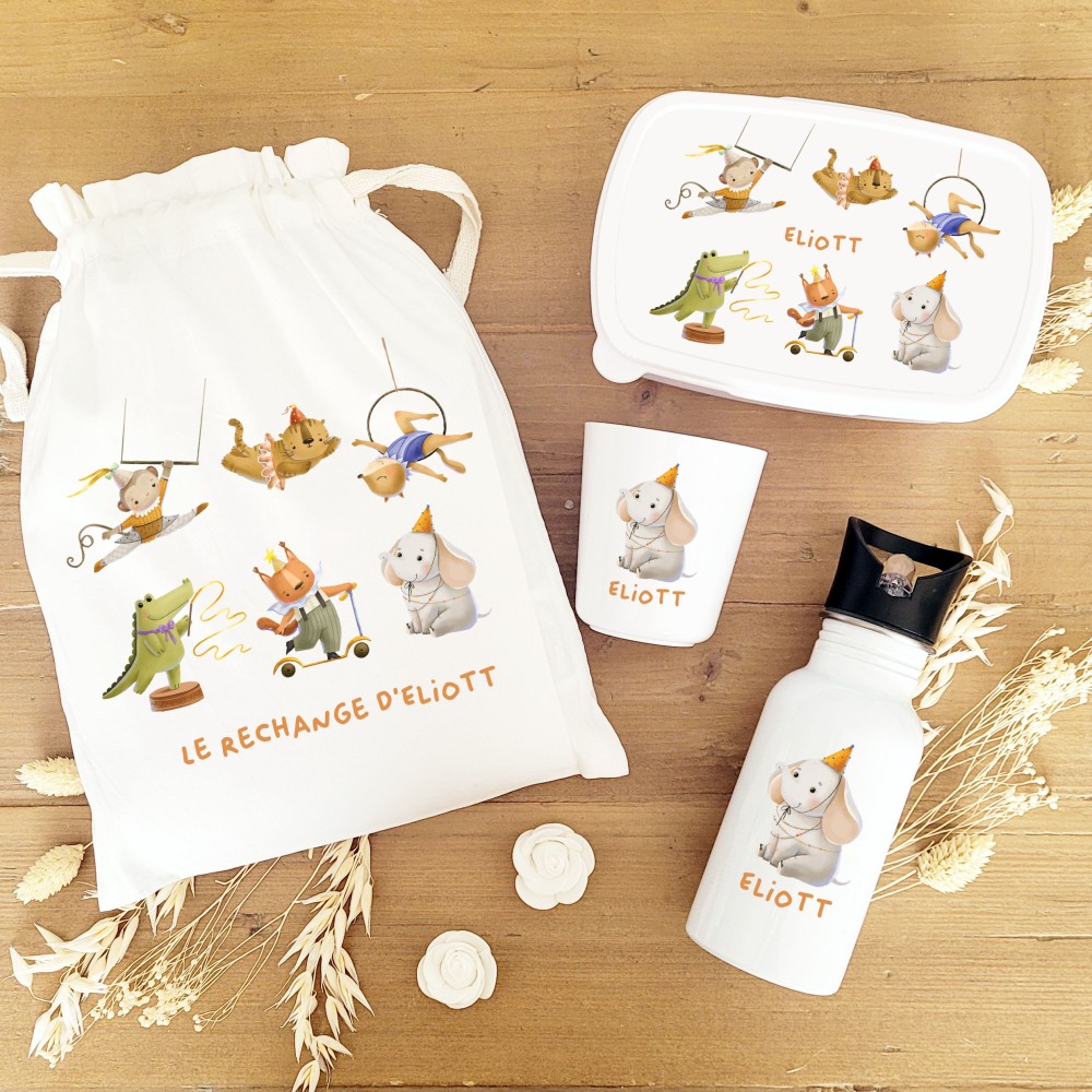 Kit goûter personnalisé motif cirque – Sweet Chic Accessoires